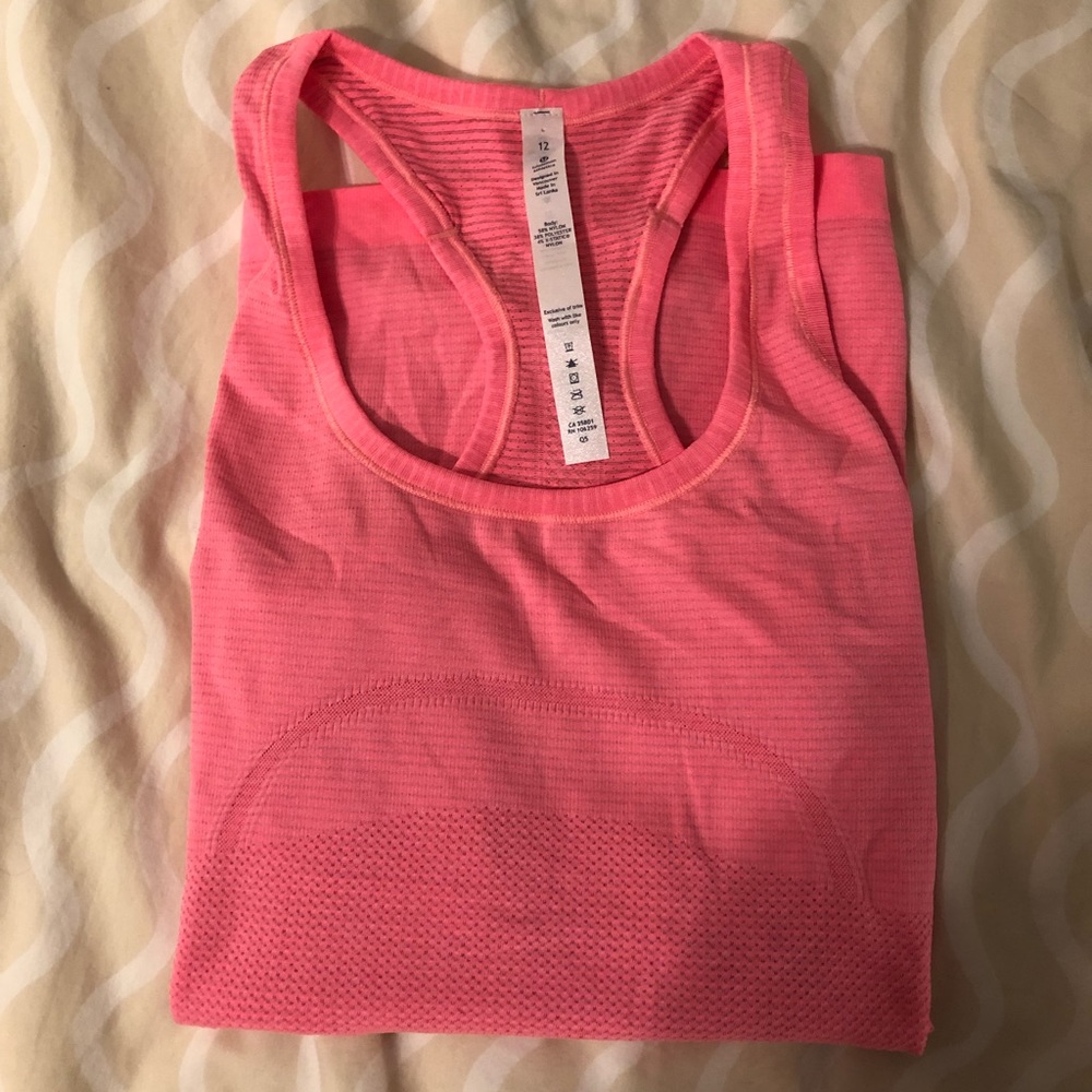 Swiftly tech pink Lululemon Razorback tank